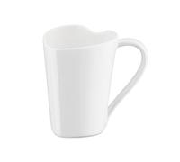 Alessi Mug To MMI24 - Mug en Forme de Coeur Design, en Bone China, Blanc