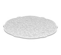 Alessi Mw01/77 Dressed Soucoupe Pour Tasse à Moka en Porcelaine Blanche avec Décoration en Relief, Set de 4 Pièces