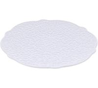 Alessi Mw01/79 Dressed Soucoupe Pour Tasse à Thé en Porcelaine Blanche avec Décoration en Relief, Set de 4 Pièces