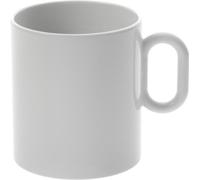Alessi Mw01/89 Dressed Mug en Porcelaine Blanche avec Décoration en Relief, Set de 4 Pièces