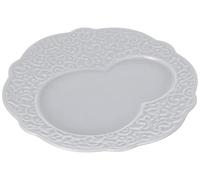 Alessi Mw01/94 Dressed Assiette à Déjeuner en Porcelaine Blanche avec Décoration en Relief, Set de 4 Pièces