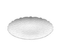 Alessi Mw07 Dressed Plateau Rond en Acier Inoxydable 18/10 Brillant avec Décoration en Relief, Ø 35 Cm, Silver