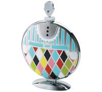 Alessi | MW08 Fatman, Presentoir à Gâteau de Design, Acier Décoré, Coloré, 18.6" x 13" x 9.2"