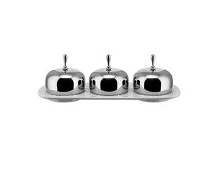 Alessi MW15 Confiturier à Trois Compartiments avec Couvercles