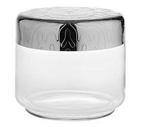 Alessi Boîte de cuisine/ stockage Dressed 50cl transparent, acier inoxydable H 9,3cm / Ø 10,5cm