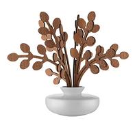 Alessi Diffuseur MW64 1S W Brrr à feuille – porcelaine blanche, bois d'acajou