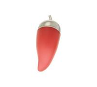 Alessi | Piccantino JHT02 - Concasse-piment Design, Acier Inoxydable et Caoutchouc de Silicone, Rouge et Acier