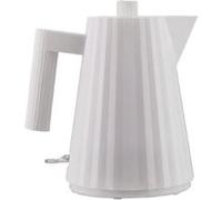 Alessi Plissé MDL06/1 W - Bouilloire Électrique Design, en Résine Thermoplastique, Fiche Européenne 2400W, 100cl, Blanc