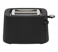 Alessi Plissé MDL08 B - Grille-Pain Design, Six Niveaux de Dorure, en Résine Thermoplastique, Fiche Européenne 850 W, Noir