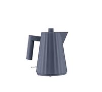 Alessi Plissé MDL06/1 G - Bouilloire Électrique Design, en Résine Thermoplastique, Fiche Européenne 2400W, 100cl, Gris