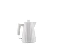 Alessi Plissé MDL06/1 W - Bouilloire Électrique Design, en Résine Thermoplastique, Fiche Européenne 2400W, 100cl, Blanc