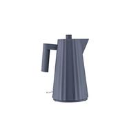 Alessi Plissé MDL06 G- Bouilloire Électrique Design, en Résine Thermoplastique, Fiche Européenne 2400W, 170 cl, Gris