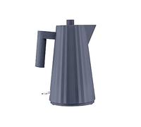 Alessi Plissé MDL06 G/UK - Bouilloire Électrique Design, en Résine Thermoplastique, Fiche Anglaise 2400W, 170 cl, Gris