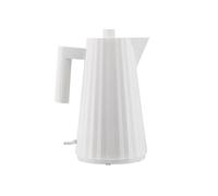 Alessi Plissé MDL06 W - Bouilloire Électrique Design, en Résine Thermoplastique, Fiche Européenne 2400W, 170 cl, Blanc