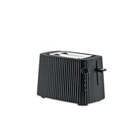 Alessi Plissé MDL08 B - Grille-Pain Design, Six Niveaux de Dorure, en Résine Thermoplastique, Fiche Européenne 850 W, Noir