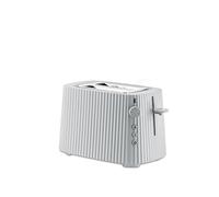 Alessi Plissé MDL08 W - Grille-Pain Design, Six Niveaux de Dorure, en Résine Thermoplastique, Fiche Européenne 850 W, Blanc