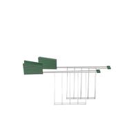 Alessi Plissé MDL08RA GR - Set de Deux Pinces Pour Grille-Pain Design, en Acier et Résine Thermoplastique, Vert