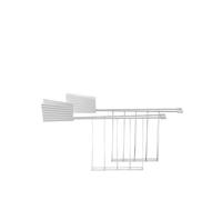Alessi Plissé MDL08RA W - Set de Deux Pinces Pour Grille-Pain Design, en Acier et Résine Thermoplastique, Blanc