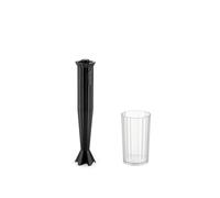 Alessi Plissé MDL10 B - Mixeur Plongeant Design avec Verre Gradué, Résine Thermoplastique, Prise Européenne 500W, Noir