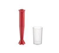Alessi Plissé MDL10 R - Mixeur Plongeant Design avec Verre Gradué, Résine Thermoplastique, Prise Européenne 500W, Rouge
