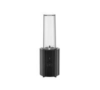 Alessi Plissé MDL17 B - Mixeur Personnel Design, en Résine Themoplastique, Récipient Gradués et Petit Hachoir en PCGT, Fiche Européenne 380 W, 55 cl, Noir