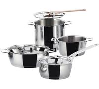 Alessi-Pots&pans Ensemble De Pots En Acier Inoxydable 18/10 - 7 Pièces