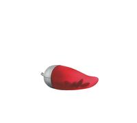 Alessi | Piccantino JHT02 - Concasse-Piment Design, Acier Inoxydable et Caoutchouc de Silicone, Rouge et Acier