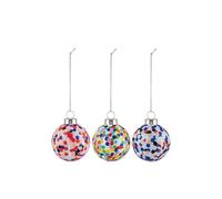 Alessi Proust AM43SET3 - Set de 3 Boules de Noël Design, en Verre Soufflé Décoré à la Main