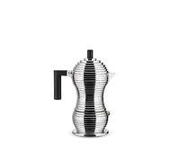 Alessi | Pulcina MDL02/3 B - Cafetière Expresso Design en Fonte d'Aluminium et PA, 3 Tasses, Noir
