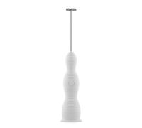 Alessi Pulcina MDL11 W - Batteur Mousseur à Lait Design, en Résine Thermoplastique, Fouet en Acier et Batterie Rechargeable, Blanc