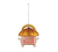 Alessi Quadrangelo GJ02 14 - Décoration de Noël Représentant l'Ange Quadrangelo aux Dheveux Dorés, en Verre Soufflé à la Bouche à l'Intérieur d'un Moule et Décoré à la Main