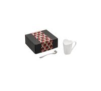 Alessi - MMI24CUSET - Ensemble Composé d'une Tasse et d'une Cuillère, en Porcelaine Tendre et Acier Inoxydable 18-10, Multicolore