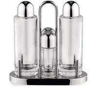 Alessi-Set Pour L¿Huile, Le Vinaigre, La Vente Et Le Poivre En Acier Inoxydable 18/10 Et Le Verre