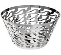 Alessi Sg29 Ethno Porte-fruits Ajouré en Acier Inoxydable 18/10 Brillant, Ø 23 Cm