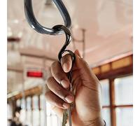 Alessi StaySafe No Touch Keyring, zamak Chromé, Noir