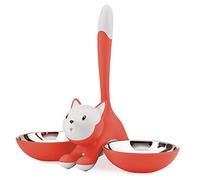 Alessi TIGRITO COMEDERO Gatos Acero Y RESINA Naranja