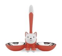 Alessi TIGRITO COMEDERO Gatos Acero Y RESINA Naranja