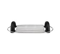 Alessi Toru NE03BW B - Grille Chauffe-Brioches, Accessoire pour Grille-Pain Électrique, en Acier Inoxydable 18-10 et Résine Thermoplastique, Noir