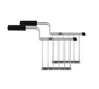 Alessi Toru NE03RA B - Lot de Deux Pinces Grille-Pain, en Acier Inoxydable 18-10 et Résine Thermoplastique, Noir