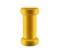 Alessi Totem Domestici ES19 1 - Moulin à Sel, Poivre et Épices Design en Bois de Hêtre, Jaune, Noir et Blanc