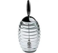 ALESSI TW01 HONEY POT DOSEUR À MIEL EN VERRE CRISTALLIN AVEC COUVERCLE EN ACIER BRILLANT G