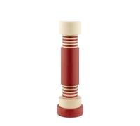 Alessi Moulin à sel/poivre MP0215 25 cm Bois de hêtre Mécanisme céramique Rouge/Naturel