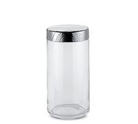 Alessi Pot de cuisine Veneer PU05/150 - Verre, couvercle inox 18/10 hermétique, décor en relief