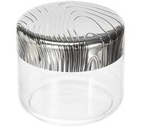 Alessi Veneer PU05 / 50 - Pot de Cuisine de Design Hermétique, en Verre avec Couvercle en Acier Inoxydable 18/10 avec Décoration en Relief