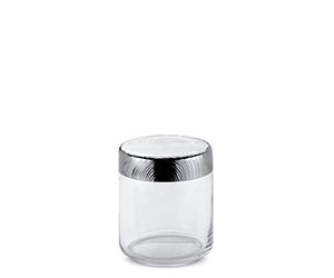 Alessi Veneer PU05 / 75 - Pot de Cuisine de Design Hermétique, en Verre avec Couvercle en Acier Inoxydable 18/10 avec Décoration en Relief