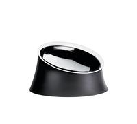 Alessi Wowl BM13/28 - Bol pour Chien, Design, Incliné pour Faciliter l’Alimentation du Chien, Résine Thermoplastique et Acier Inoxydable 18/10, 28 cm, Noir
