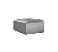 Pouf Altobuy ALESSIA - Pouf Hexagonal 75cm Velours Côtelé Gris Foncé -