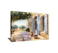 Alessio Cacciatore Tableau Maison De Campagne - Affiche Décoration Murale Provence - Impression Sur Toile Nature - Tableau Provençal Cuisine - Cadre Salle À Manger Décoration Murale, 60x40cm