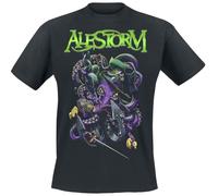 Alestorm Octopus Homme T-Shirt Manches Courtes Noir M 100% Coton Regular/Coupe Standard