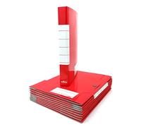 Alevar 3450/4RD - Dossier avec verrou Alevar 3 boutons, dos 4, rouge, 25 x 35 cm, lot de 1